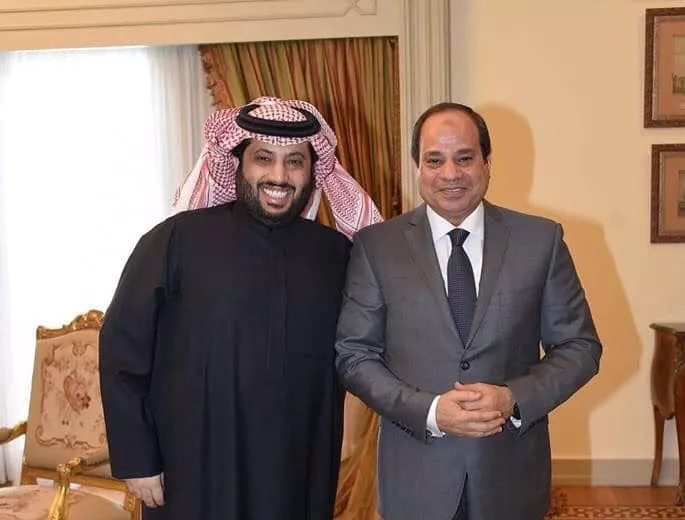 الرئيس عبد الفتاح السيسي والمستشار تركي آل الشيخ