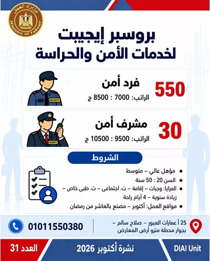 وظائف وزارة العمل الجديدة 2026