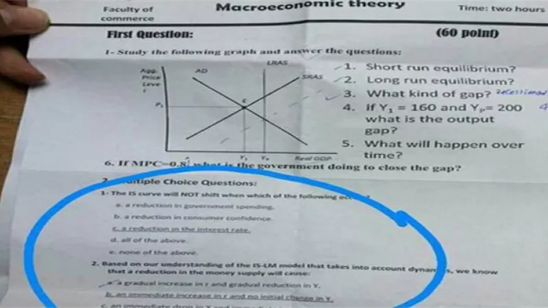 مهزلة.. جامعة دمنهور توزع أجوبة الامتحانات بدلًا عن الأسئلة