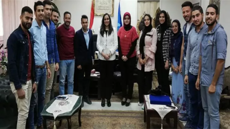 نائب محافظ البحيرة تستقبل أعضاء اتحاد طلاب جامعة دمنهور