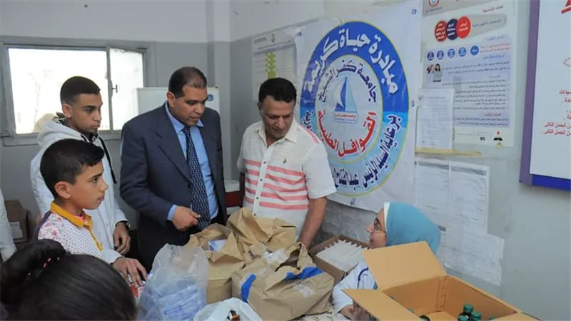جامعة كفرالشيخ تواصل قوافلها الطبية بقرية 