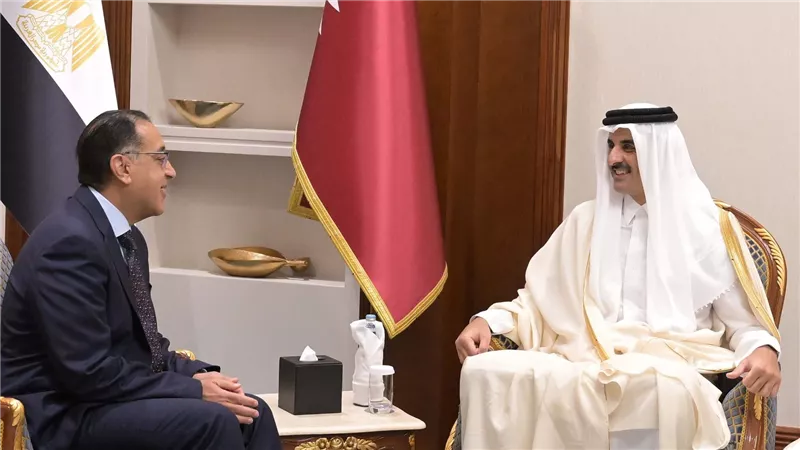 أمير دولة قطر يستقبل رئيس الوزراء