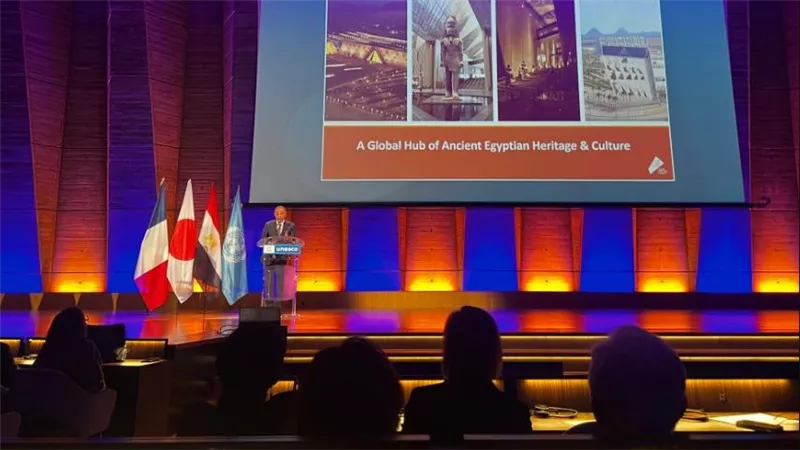 رئيس المتحف المصري الكبير يشارك كمتحدث رئيسي ضمن فعالية ثقافية باليونسكو