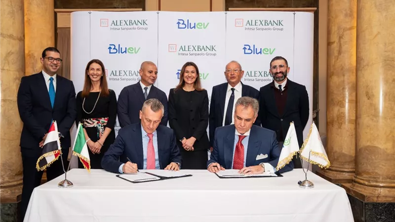 بنك الإسكندرية يوقع مذكرة تفاهم مع شركة بلو إي ڤي