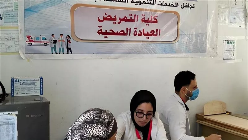 جامعة دمنهور تنظم قافلة شاملة بقرية الجنبيهي بحوش عيسى