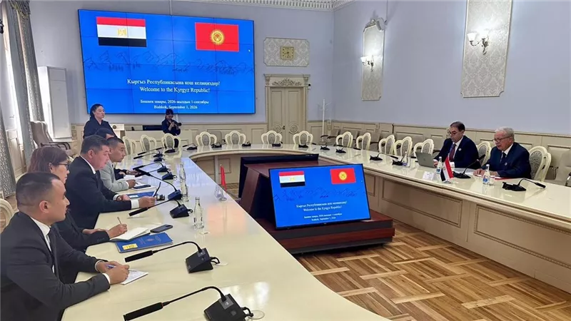 عيسى يبحث مع وزير الاقتصاد والتجارة القيرغيزي تعزيز التعاون الاقتصادي والتجاري والاستثماري