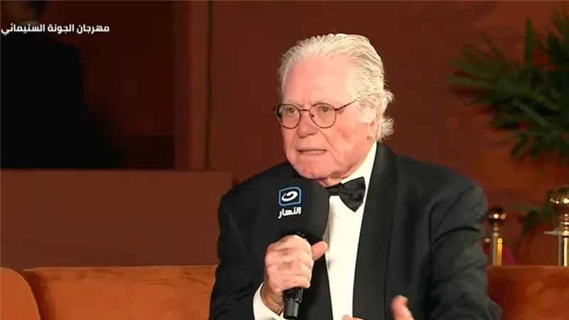 مهرجان الجونة|حسين فهمي: بوستر «شيء من الخوف» يحمل رسالة عن الحرية تتجاوز حدود السينما