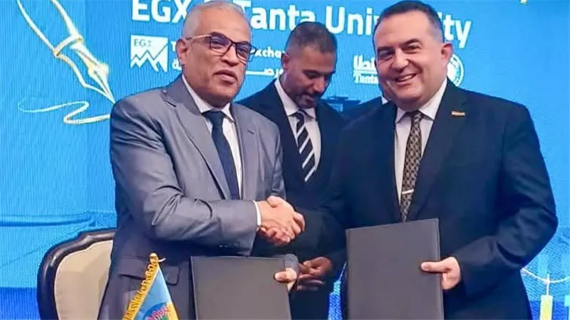 رئيس جامعة طنطا يوقع بروتوكول تعاون مع البورصة المصرية