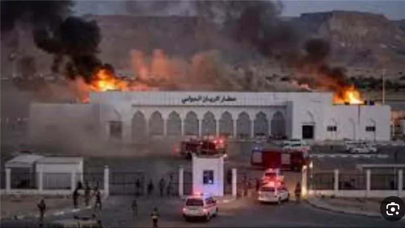 القوات اليمنية: هجمات حوثية على مطار الريان للمرة الرابعة