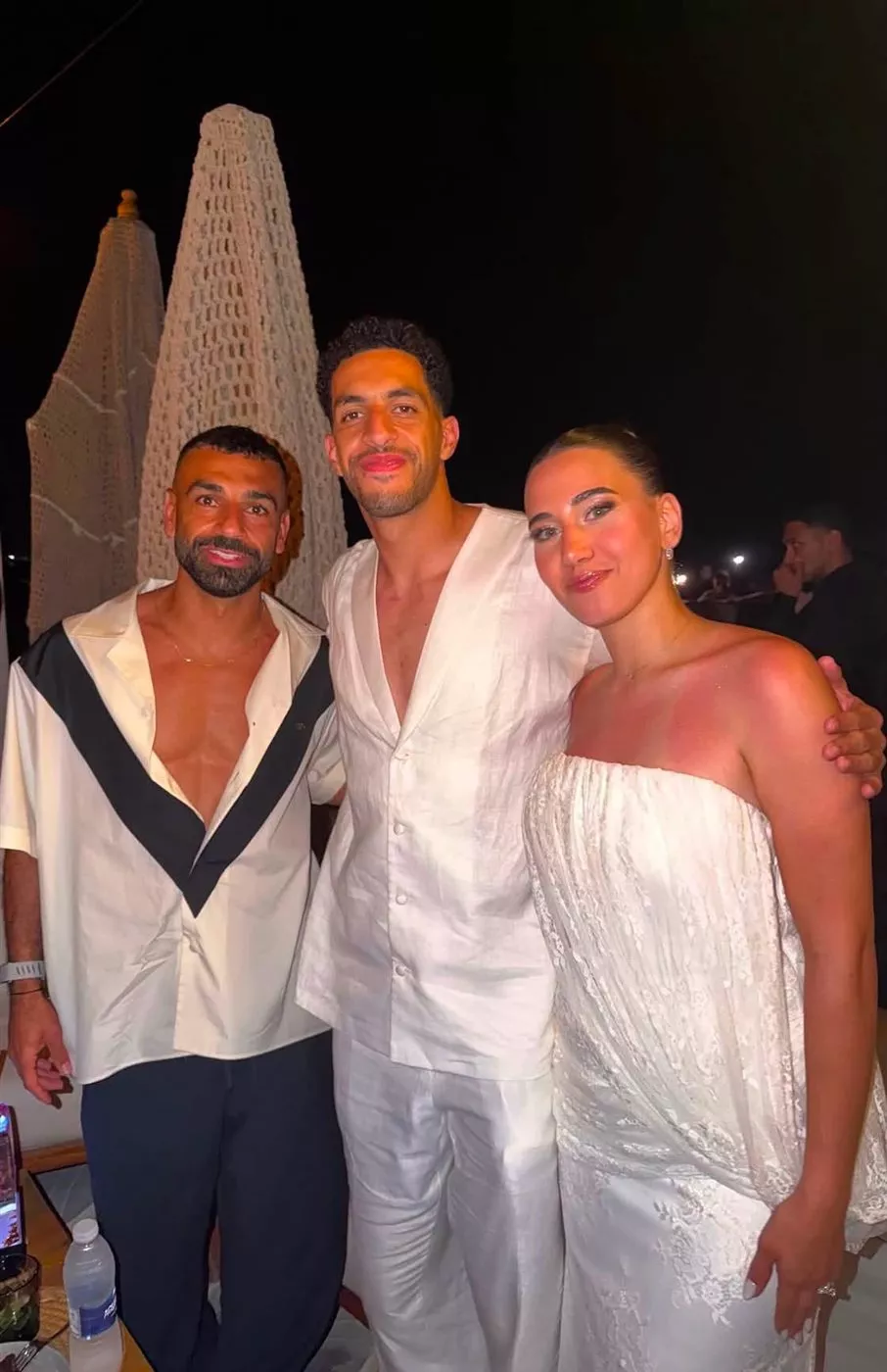 مصطفى شوبير وجنى حلمي ومحمد صلاح&nbsp;
