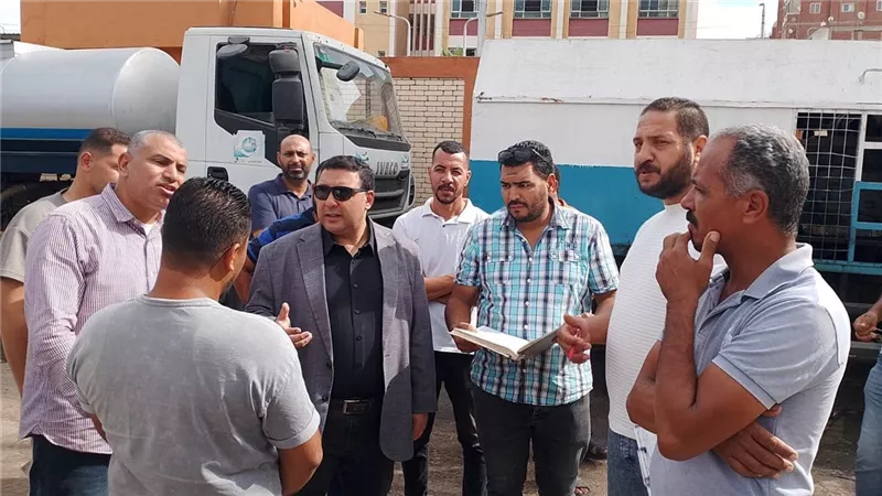 رئيس مياه القناة الجديد يتفقد معدات التعامل مع فصل الشتاء