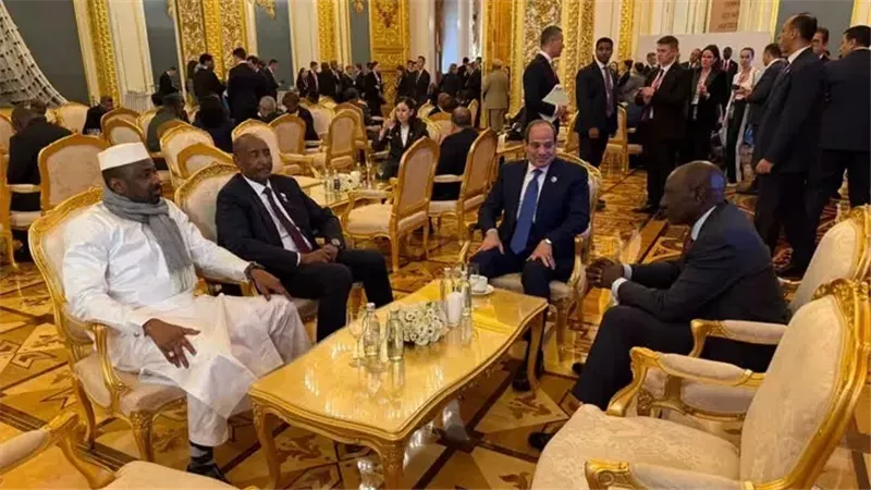  لقاء الرئيس السيسي مع البرهان ورئيسي كينيا ومالي